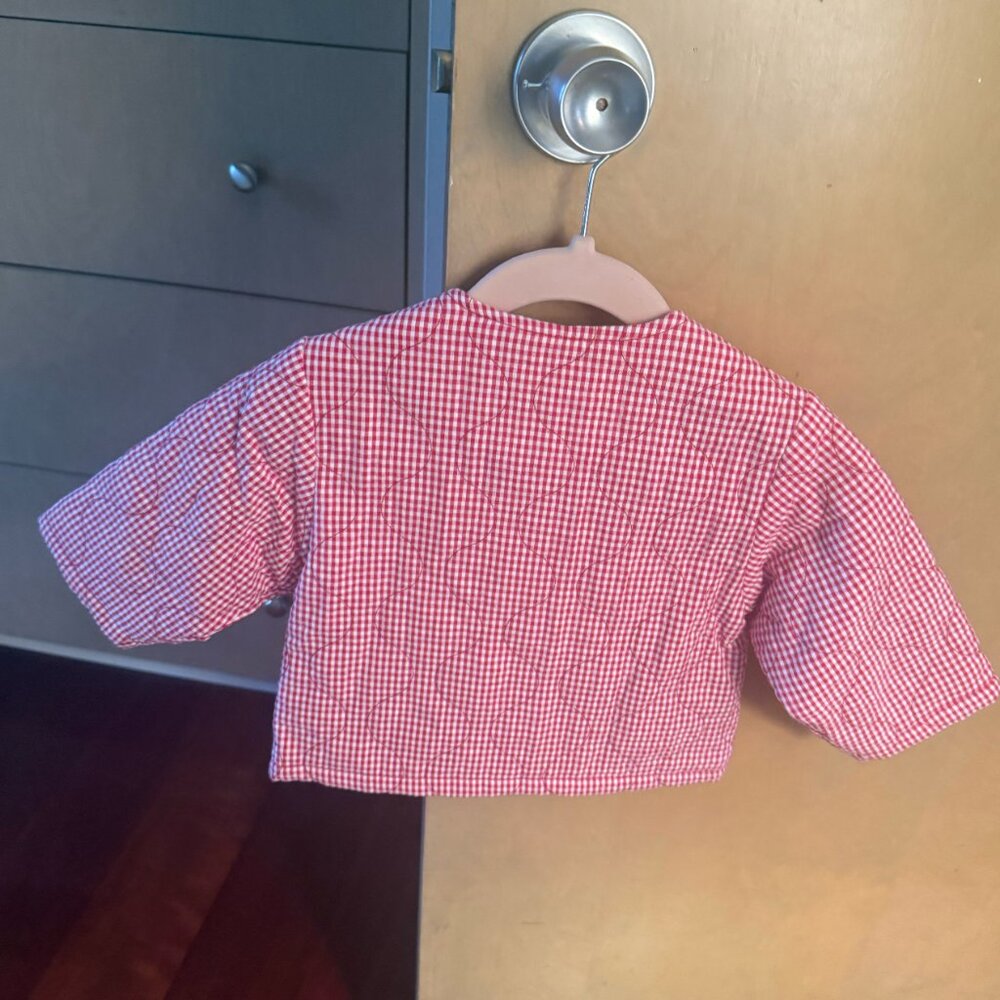 NWT ZARA BABY GIRL GINGHAM PRINT QUILTED JACKET - Picture 6 of 8